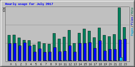 Hourly usage for July 2017