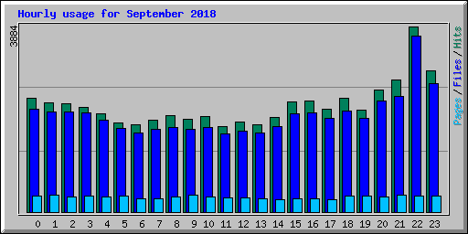 Hourly usage for September 2018